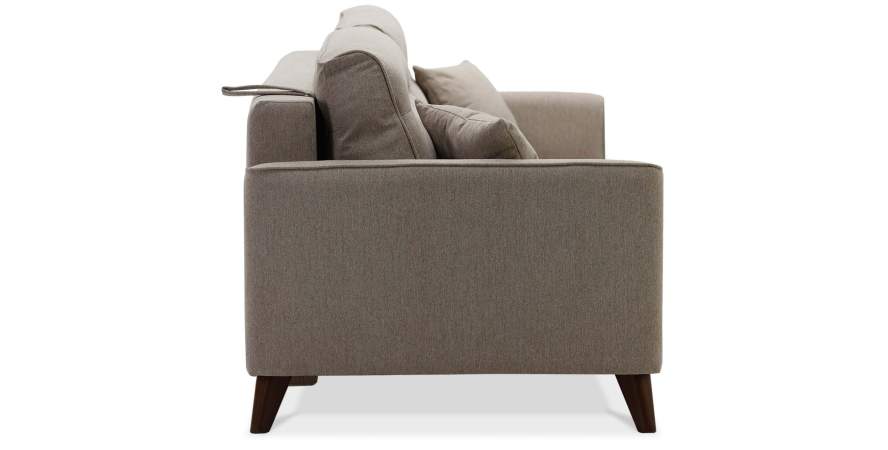 Прямой диван Авилла светло-коричневый велюр Уцененный