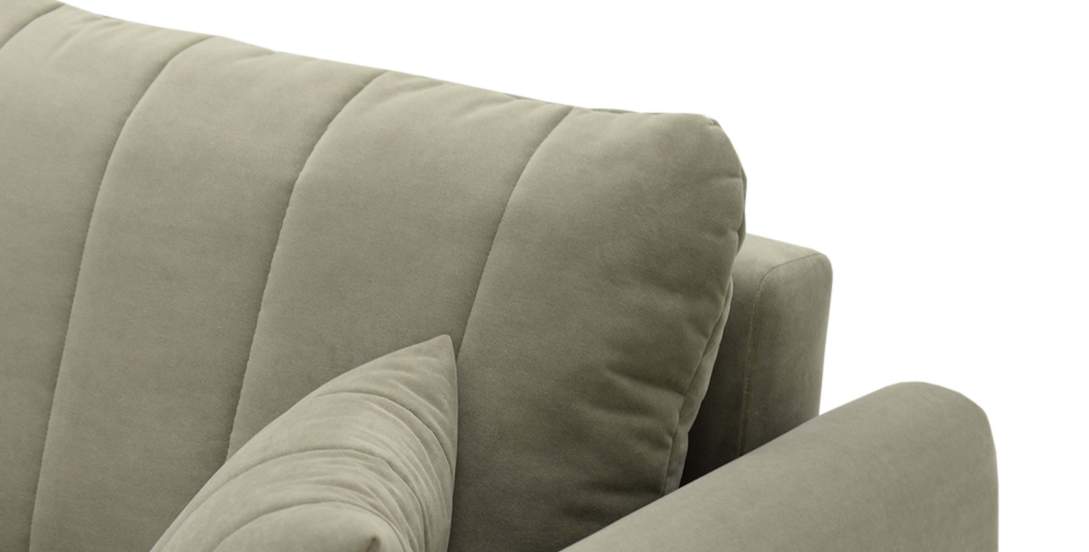 Прямой мини диван Калано 140 Хаки велюр