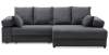 Угловой диван правый Тайлин Графитовый велюр Уцененный