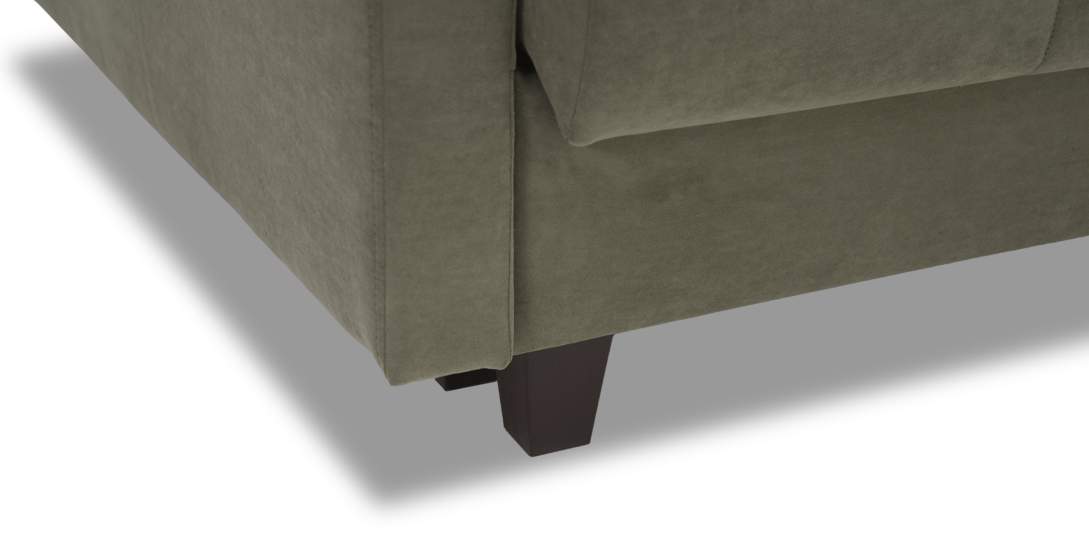 Прямой диван Энтон 1 Зеленый велюр