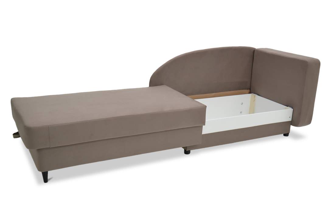 Угловая кушетка правая Иби мокка велюр