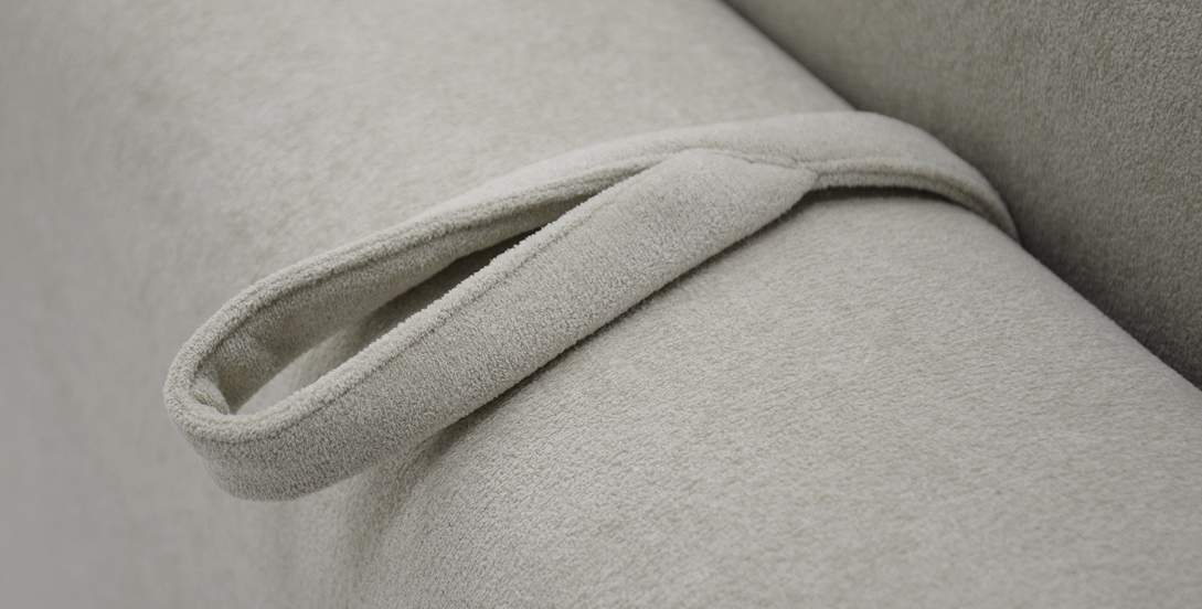 Угловой диван правый Кьянти Cветло-бежевый велюр