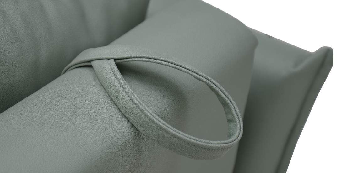 Прямой мини диван Лома 140 мятная искусственная кожа