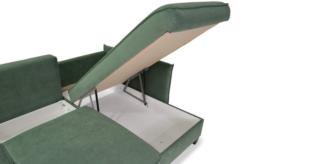 Угловой диван Палермо оливковый велюр