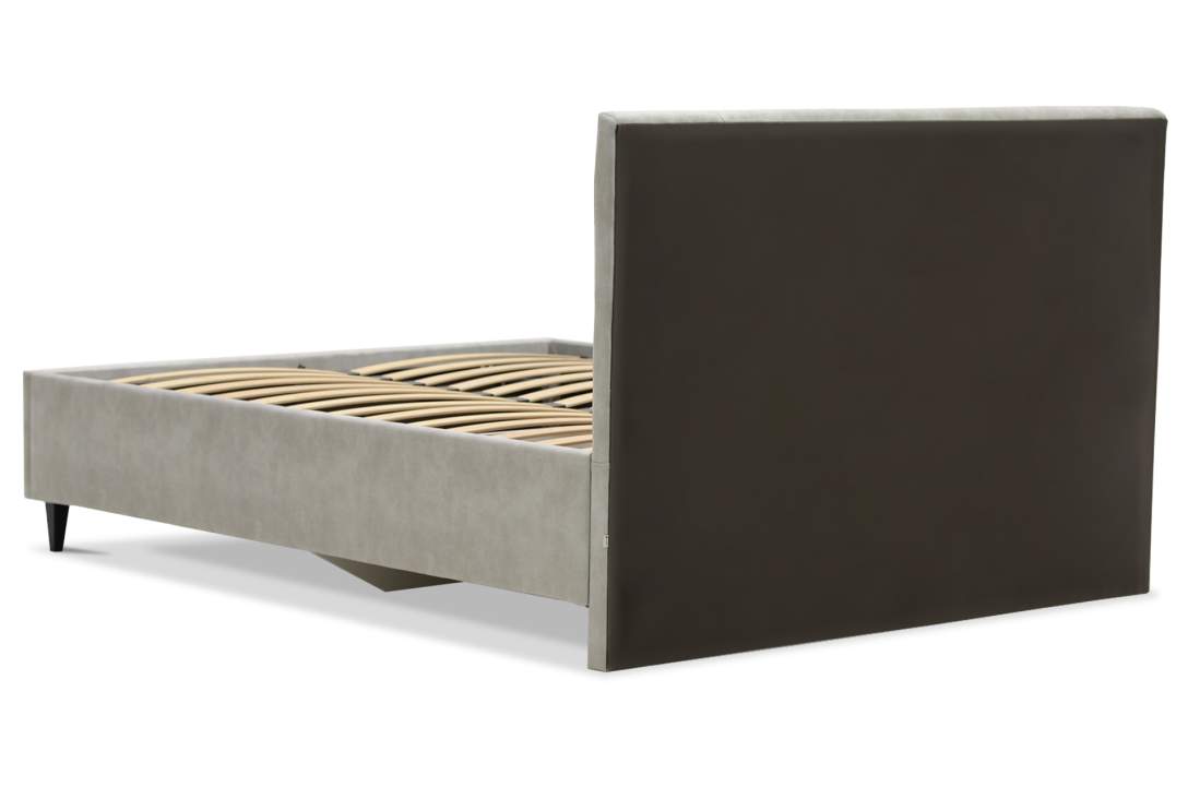 Двуспальная кровать Тренто 160 светло-серый велюр