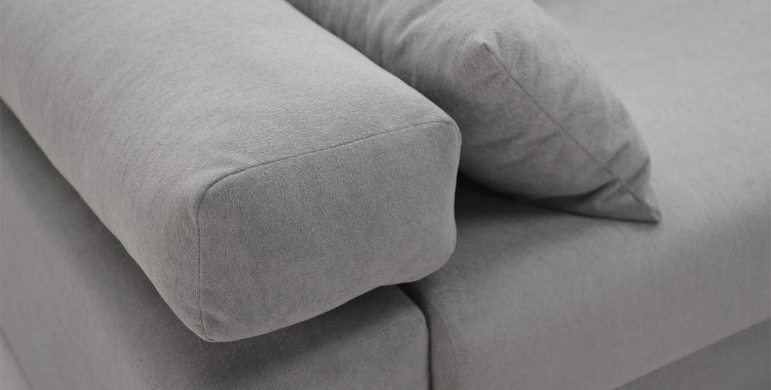 Угловой диван правый Тайлин Дымчатый серый велюр 