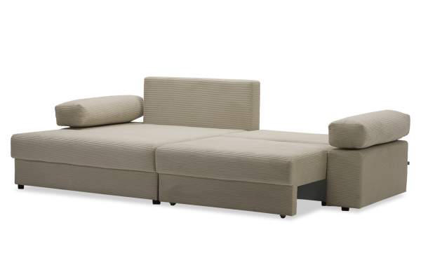 Угловой диван левый Тайлин кремовый велюр