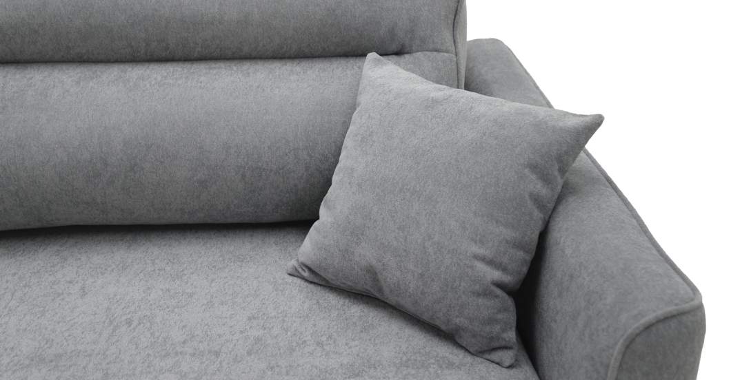 Прямой диван Авилла Антрацитовый велюр