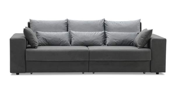 Прямой диван Майами графитовый велюр Уцененный