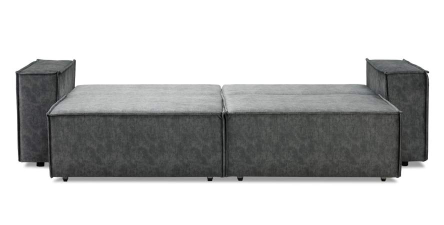 Прямой диван Фабио темно-серый велюр