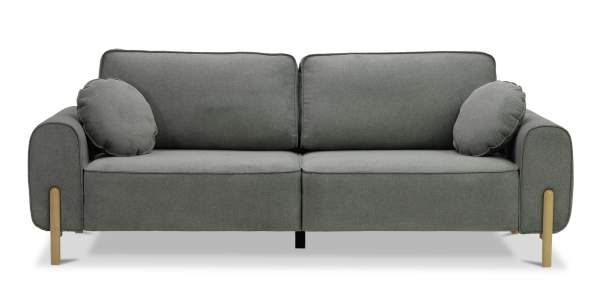 Прямой диван Тельда серый шенилл