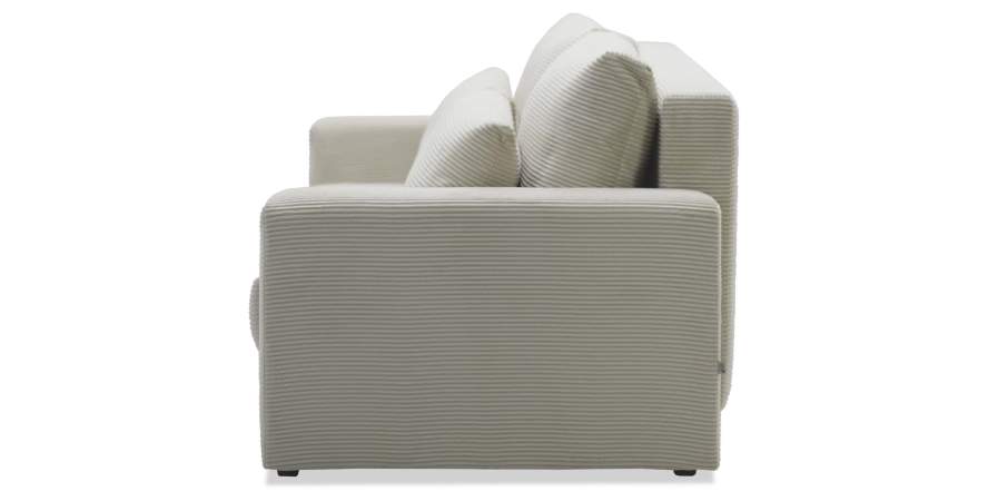 Прямой диван Рица Молочный кремовый велюр 