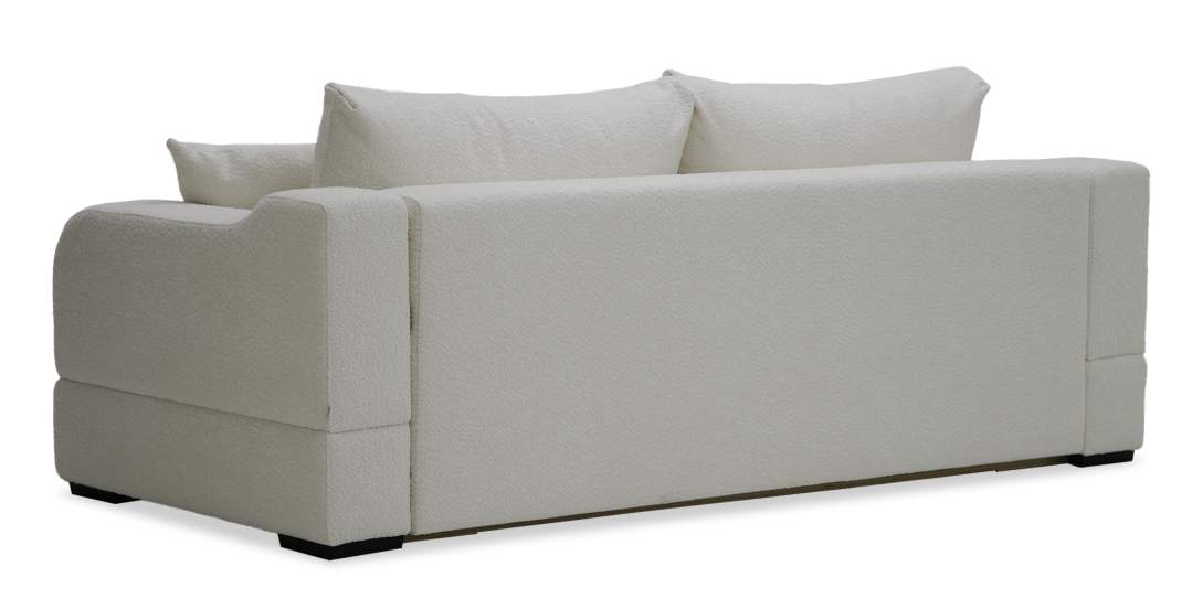 Прямой диван Фоджа белый букле