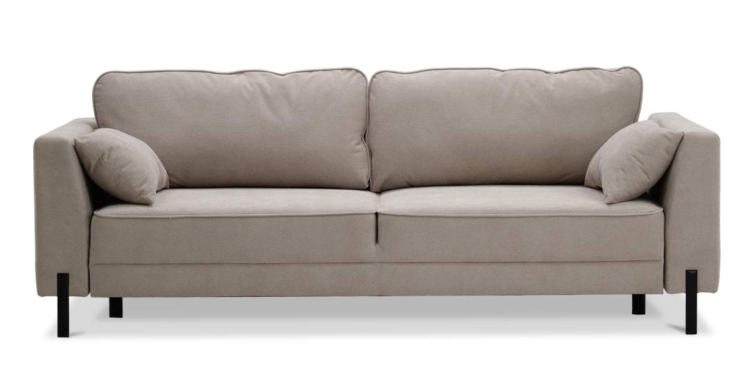 Прямой диван Энгри бежевый велюр