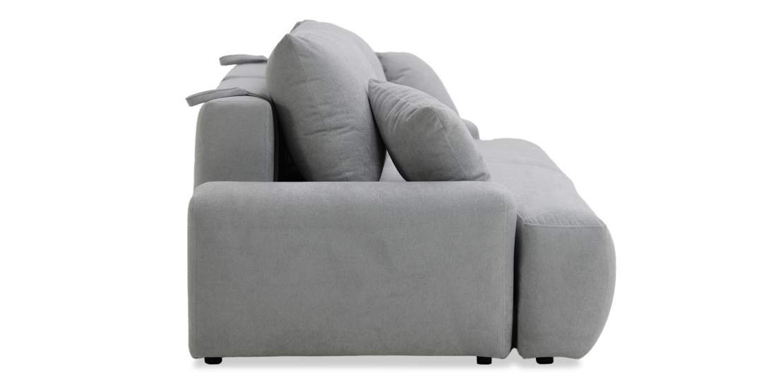 Прямой диван Кьянти 1 дымчатый серый велюр