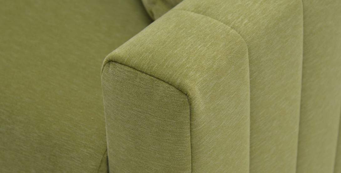 Прямой диван Эмма Травяной зеленый велюр