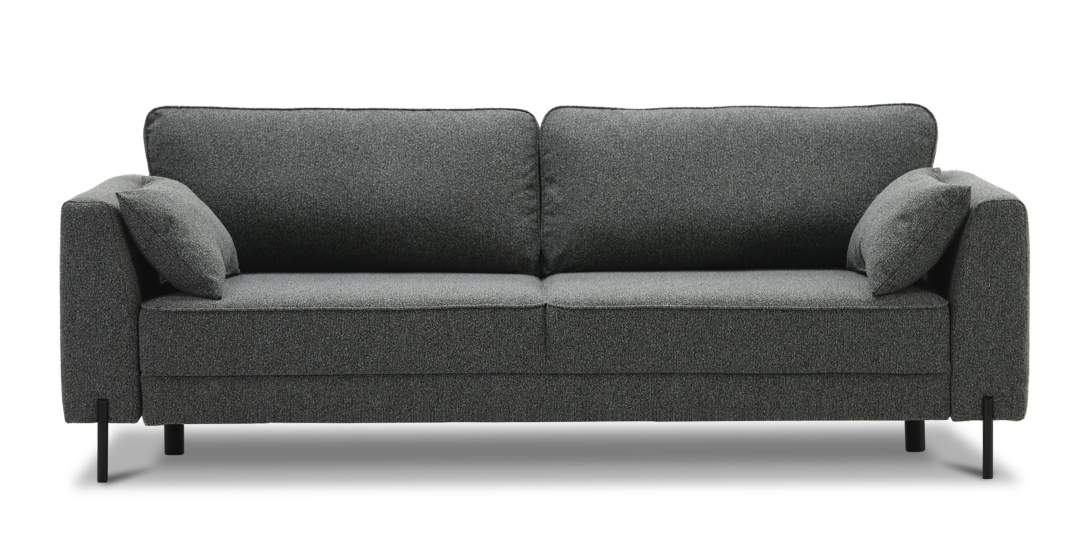 Прямой диван Энгри Графитовый меланж букле