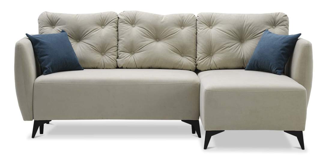 Угловой диван Тиволи Айвори велюр