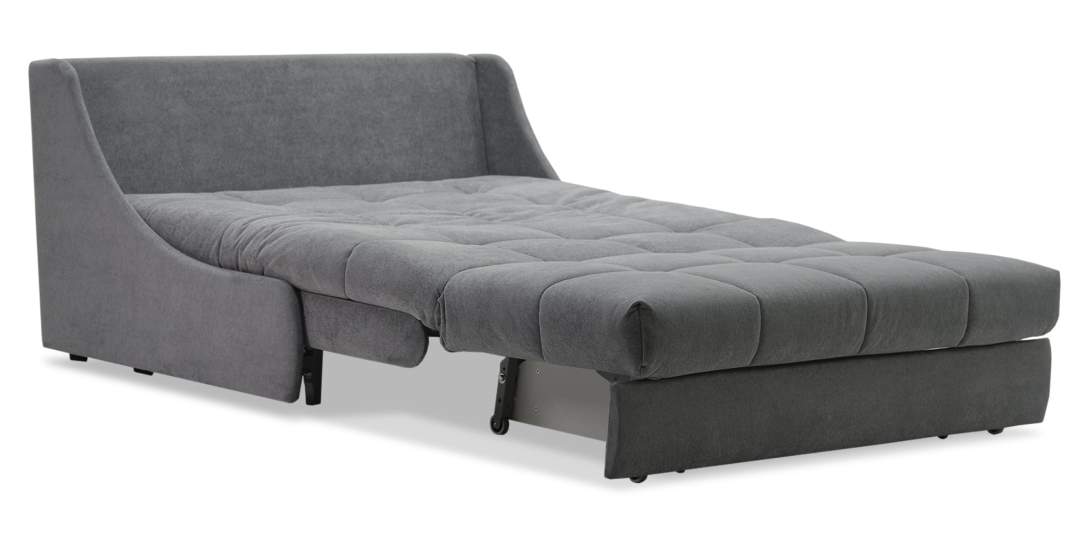 Прямой диван Тусон 155 серый велюр 