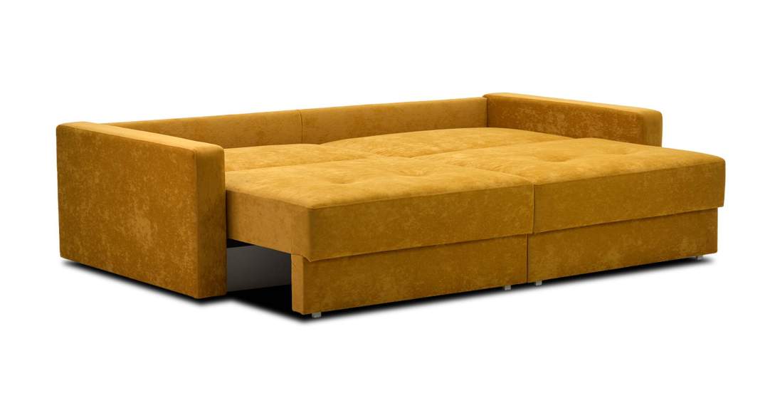 Прямой диван Сити темно-синий шенилл