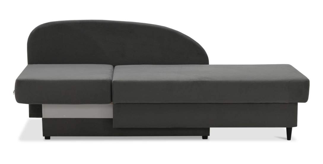 Угловая кушетка левая Иби Серый велюр