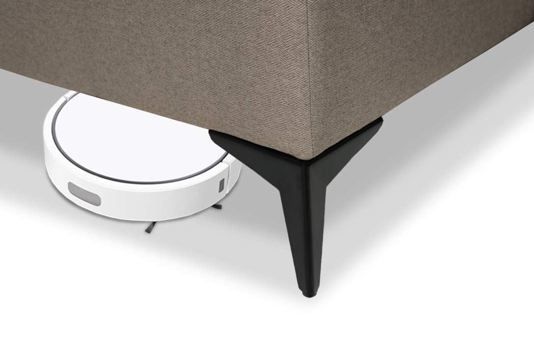 Угловой диван Тиволи коричневая рогожка