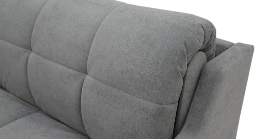 Прямой диван Стронг 140 серый велюр Уцененный