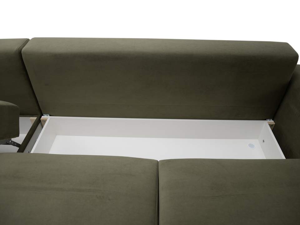 Угловой диван левый Вегас хаки велюр