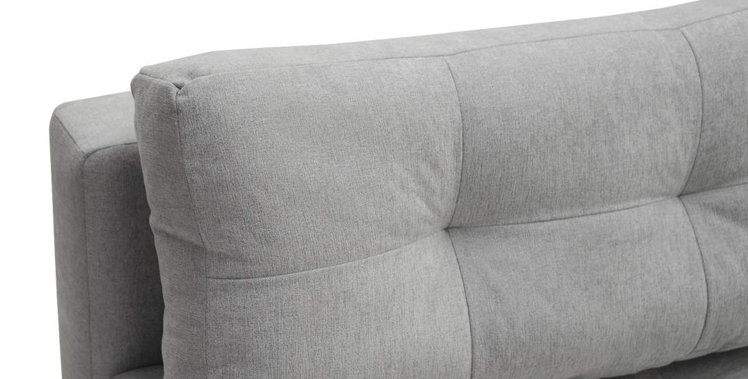 Прямой диван Морма Жемчужно-серый велюр