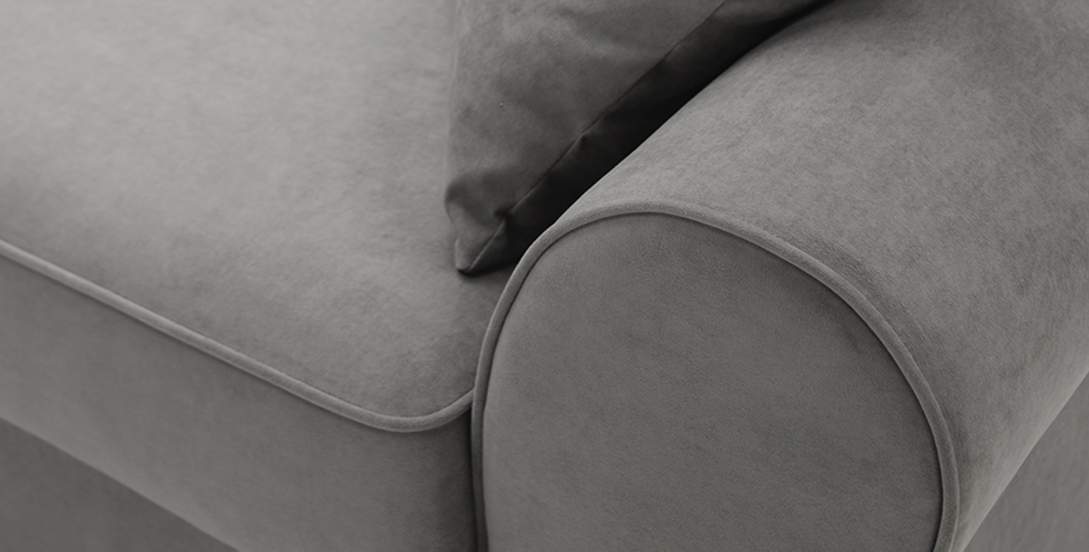 Угловой диван Тьерри Антрацитовый велюр 