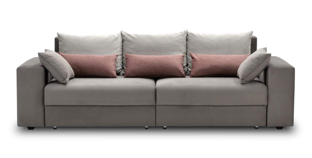 Прямой диван Майами Бежевый велюр 