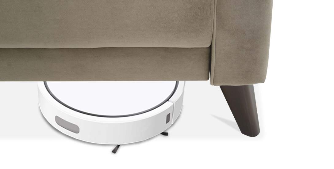 Прямой диван Авилла Светло-коричневый велюр