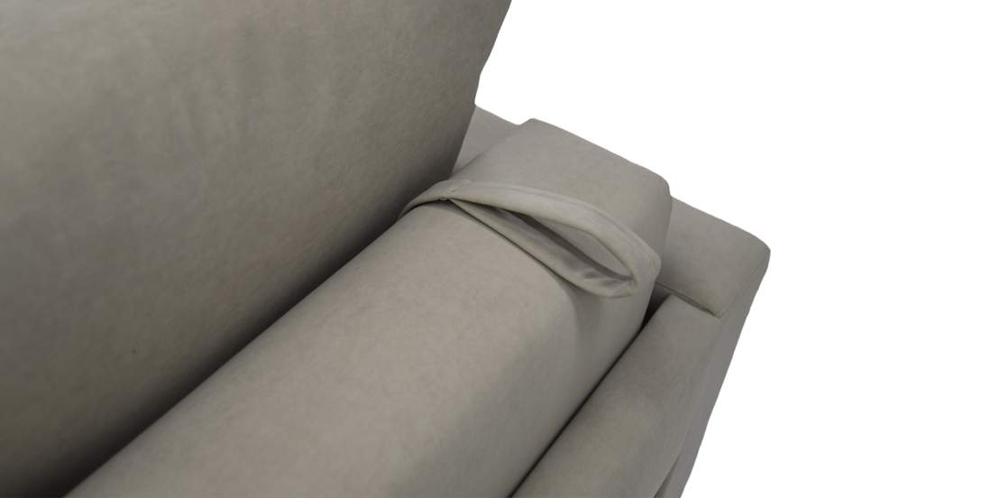 Прямой диван Мекс светло-коричневый велюр