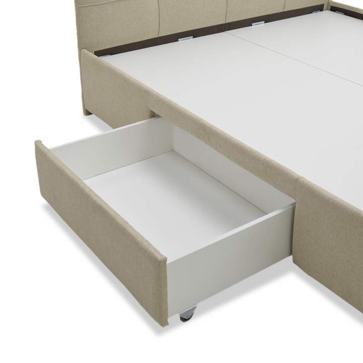 Односпальная кровать Борба 90 кремовый шенилл