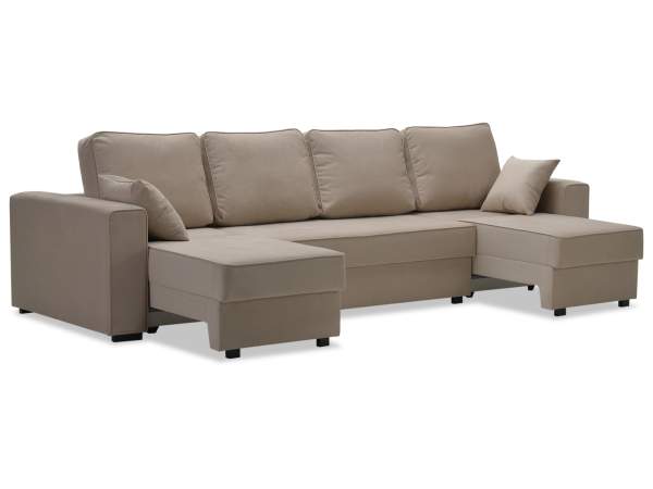 Диван трансформер Астон MAX бежевый велюр