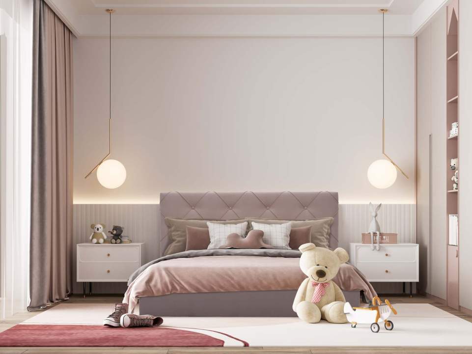 Двуспальная кровать Артэ 140 розовый велюр