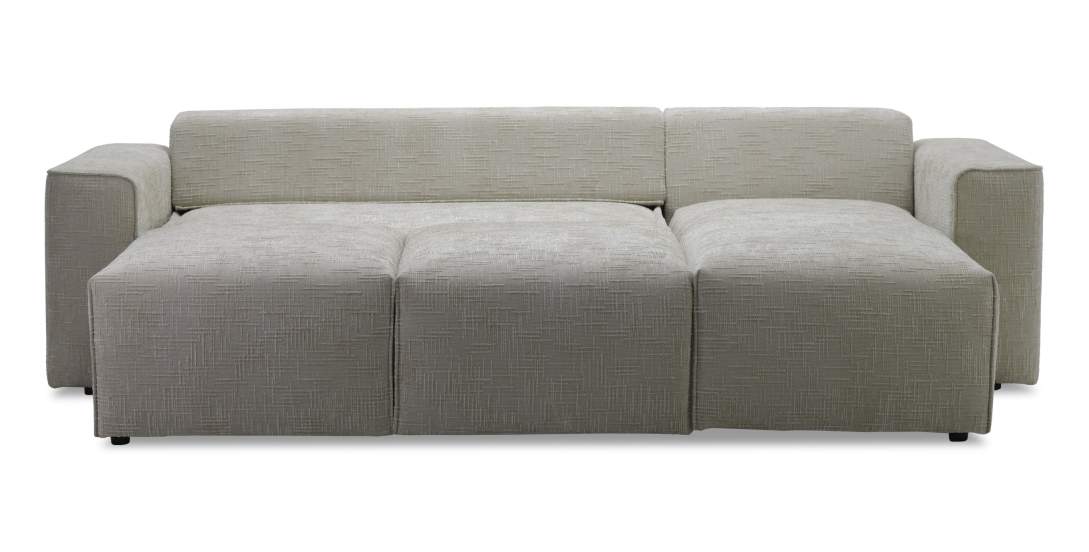 Угловой диван Матье Перламутрово-бежевый шенилл