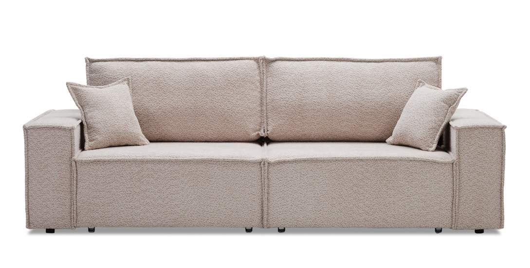 Прямой диван Фабио Нюдовый букле