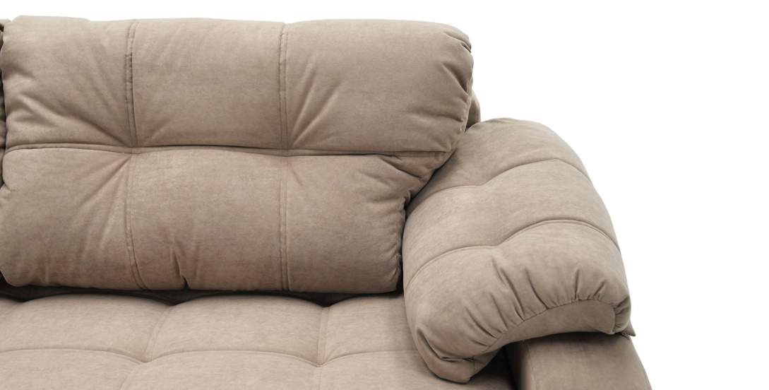 Прямой диван Вестон Светло-коричневый велюр