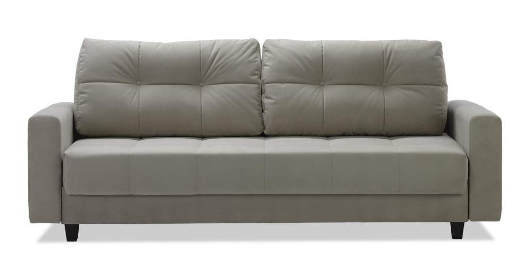 Прямой диван Энтон Светло-бежевый велюр