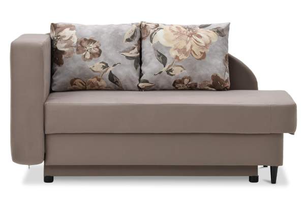 Угловая кушетка левая Иби мокка велюр