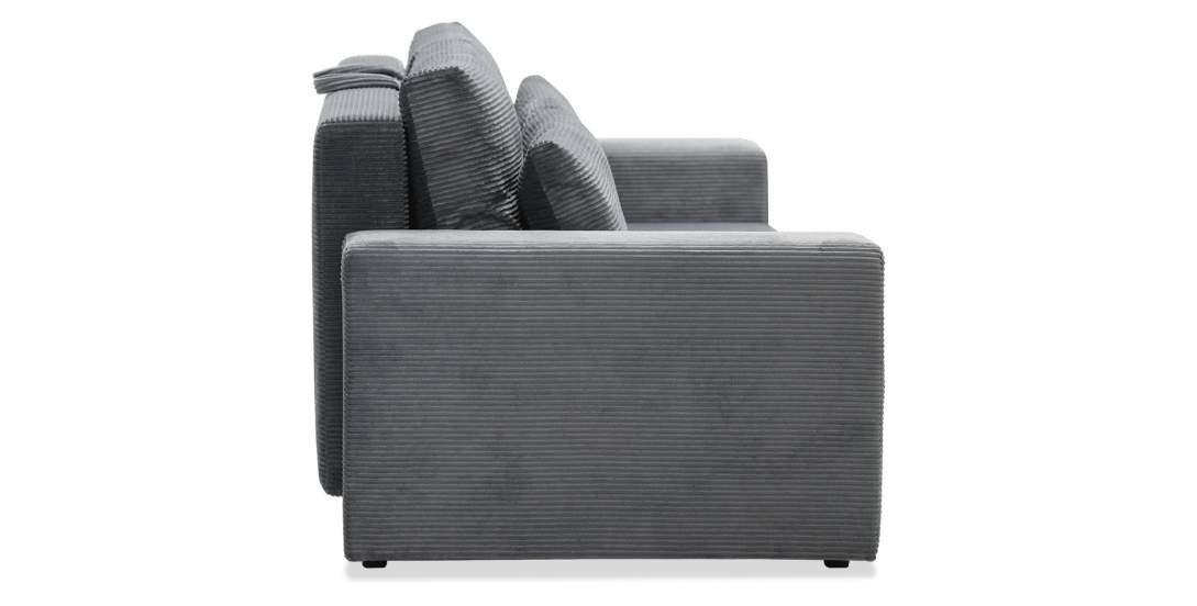 Прямой диван Рица Стальной велюр 