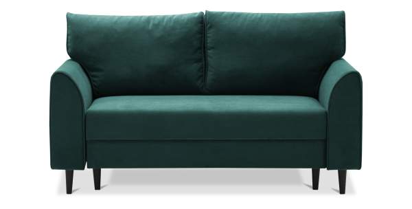Прямой мини диван Касита 140 изумрудный велюр