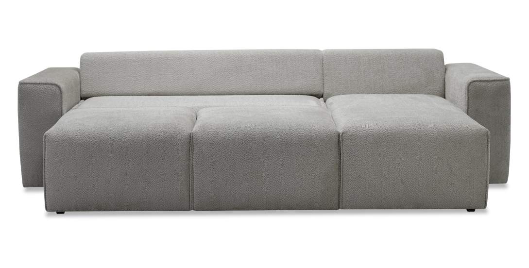 Угловой диван Матье Серо-бежевый шенилл