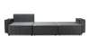 Угловой диван Фабио Max темно-серый велюр