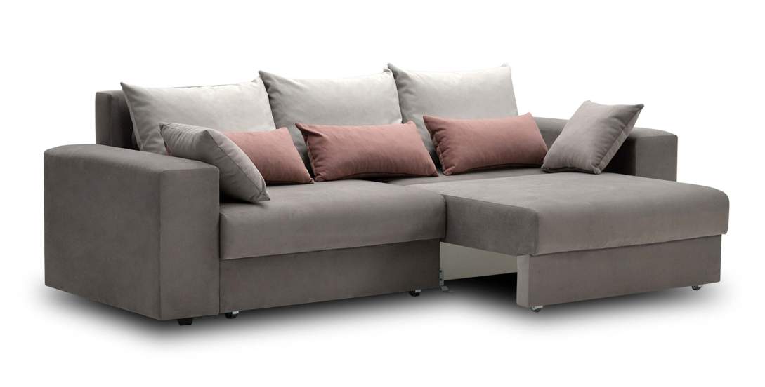 Прямой диван Майами Бежевый велюр 