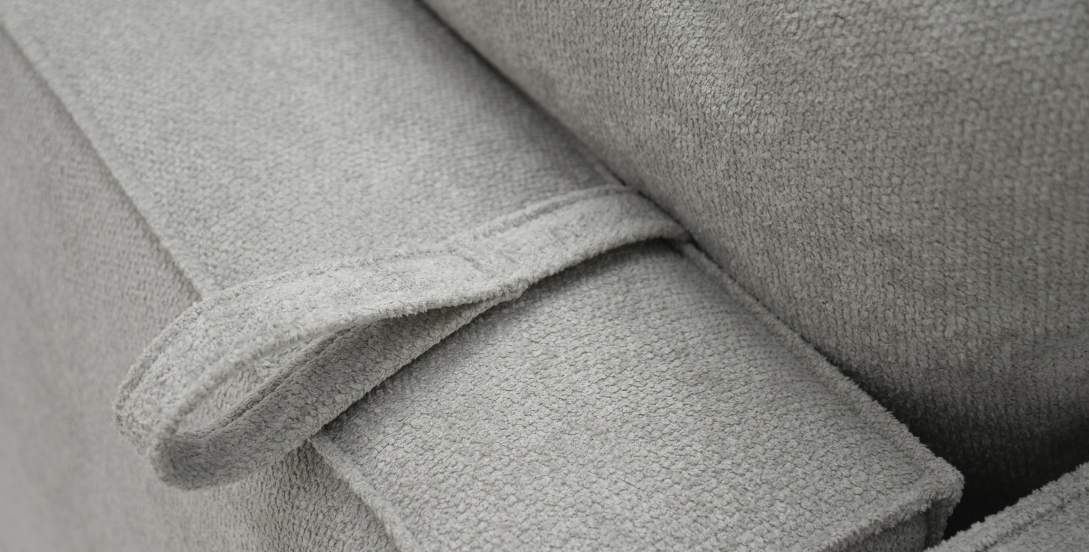 Угловой диван левый Рейф Серый велюр