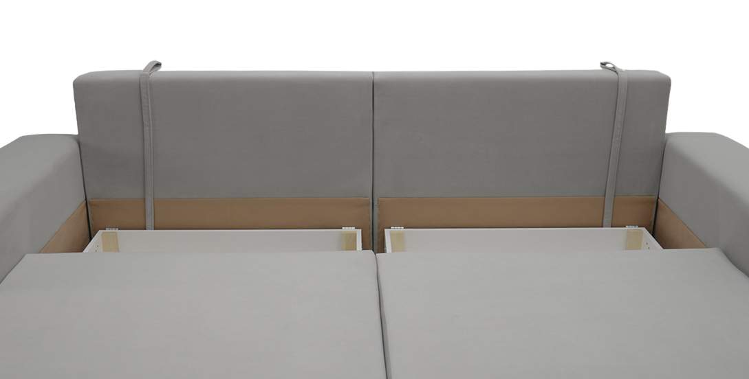 Прямой диван Майами Дымчатый серый велюр 