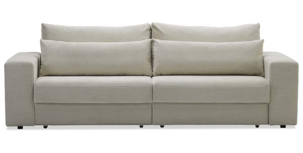 Прямой диван Рица Молочный кремовый велюр 