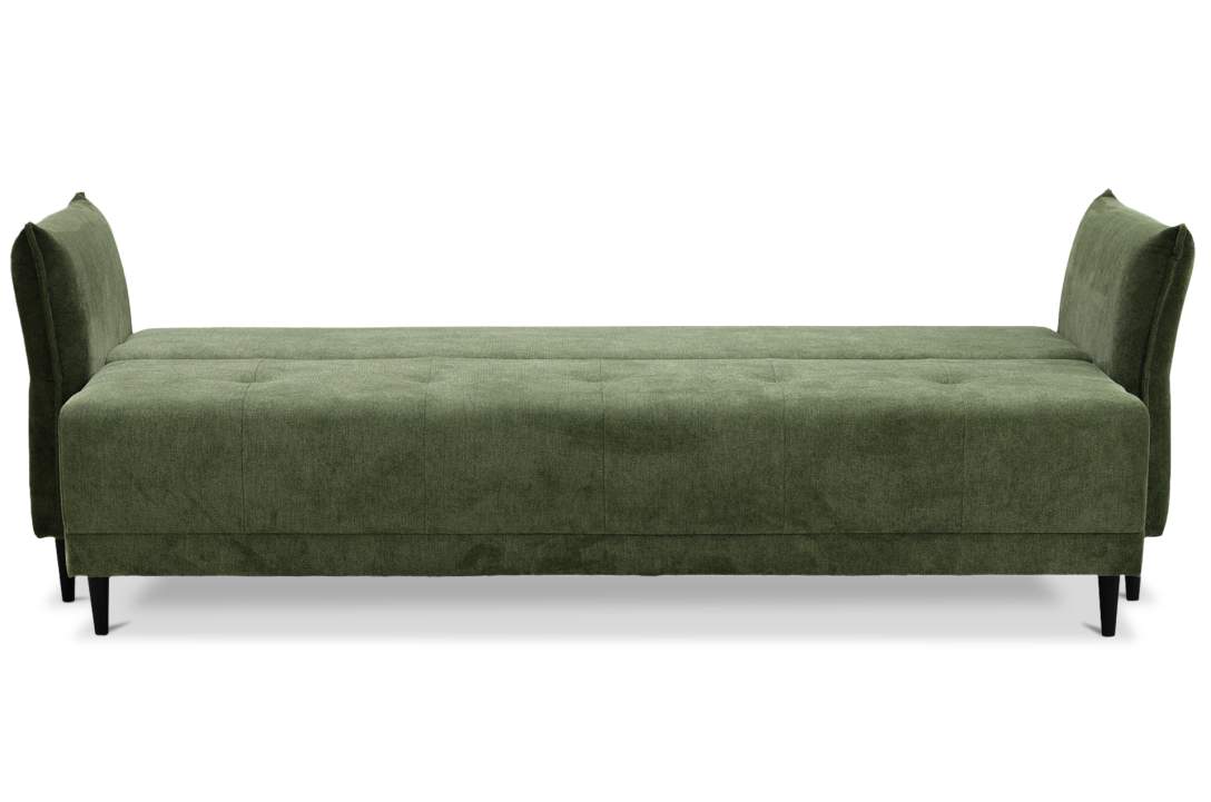 Прямой диван Лома зеленый велюр
